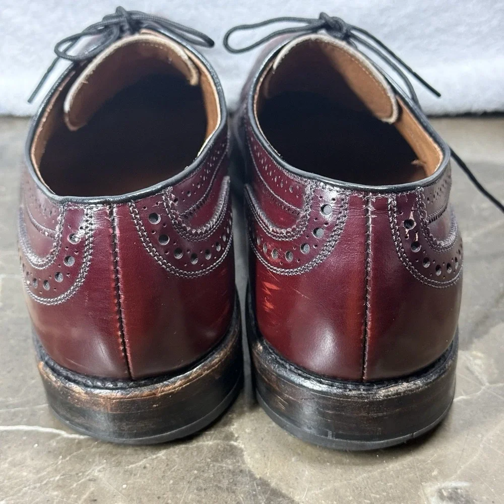 Allen Edmonds‎ McAllister Wingtip Mens 9 A Burgundy Leather Oxford 6275 USA